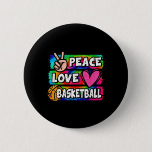 Peace Liebe Bysketbyll Lover Niedliche Gefärbte Kr Button