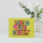 Peace Liebe Camel Postkarte (Stehend Vorderseite)