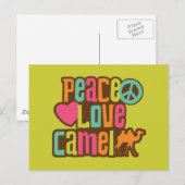 Peace Liebe Camel Postkarte (Vorne/Hinten)