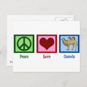 Peace Liebe Camels Postkarte (Vorne/Hinten)