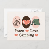 Peace Liebe Camping Postcard Postkarte (Vorne/Hinten)
