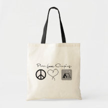 Peace Liebe Camping Tote Tasche