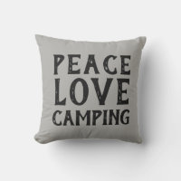 PEACE LIEBE CAMPING Typografie | Außenkissen