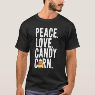 Peace Liebe Candy Corn Funny Kids Adulween Hallowe T-Shirt