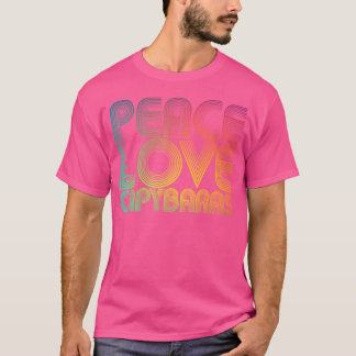 Peace Liebe Capybaras Animal Lover Rainbow Capybar T-Shirt