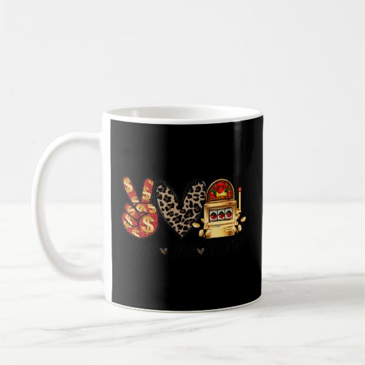 Peace Liebe Casino Spielautomat Spielspazierweg Kaffeetasse (Links)