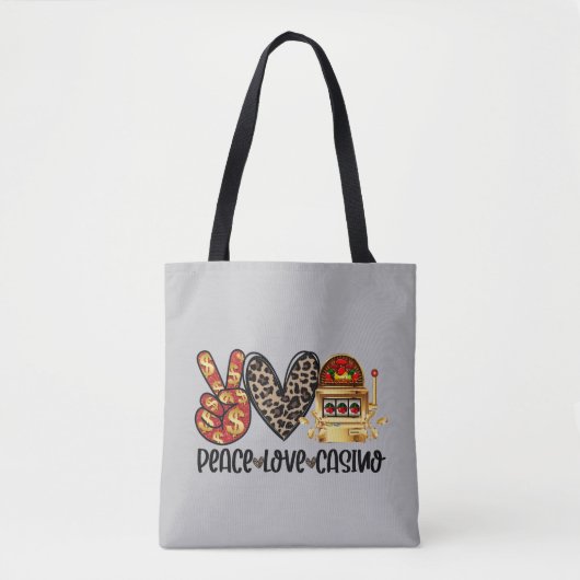 Peace Liebe Casino Tasche (Vorderseite)