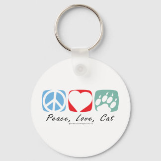 Peace Liebe Cat Schlüsselanhänger