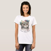 Peace Liebe Cat T - Shirt für Frauen (Vorne ganz)