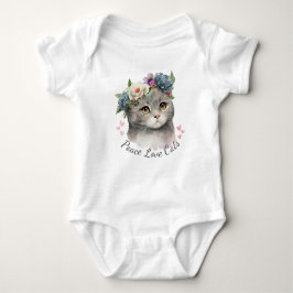 Peace Liebe Cats Bodysuit Baby Strampler