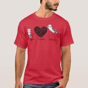 Peace Liebe Cats Hippy T-Shirt