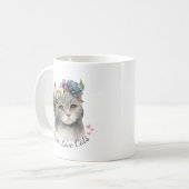 Peace Liebe Cats Kaffeetasse (Vorderseite Links)