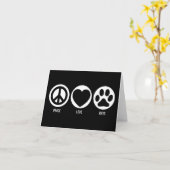 Peace Liebe Cats Karte (Gelbe Blume)