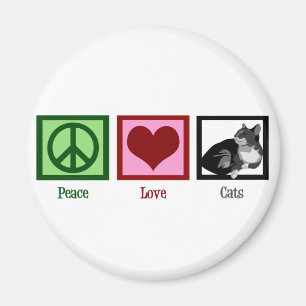 Peace Liebe Cats Niedlich Magnet