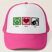 Peace Liebe Cats Niedlich Truckerkappe (Vorderseite)