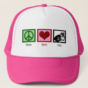 Peace Liebe Cats Niedlich Truckerkappe