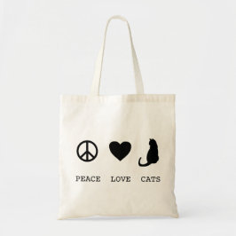 Peace Liebe Cats | Tasche des Haushaltsplans