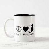 Peace Liebe Cats Tasse (Links)
