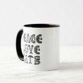 Peace Liebe Cats Tasse (Vorderseite Links)