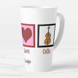 Peace Liebe Cello Milchtasse