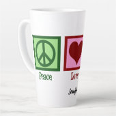 Peace Liebe Cello Milchtasse (Linke Ecke)