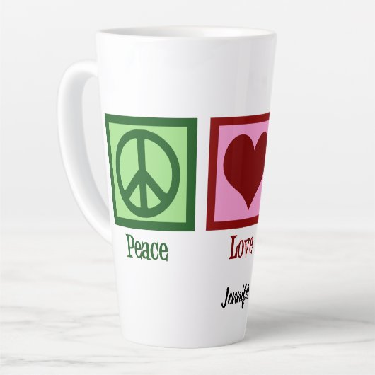 Peace Liebe Cello Milchtasse (Linke Ecke)
