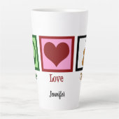 Peace Liebe Cello Milchtasse (Vorderseite)