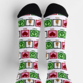 Peace Liebe Cello Player Niedlich Cellist Socken (Oben)