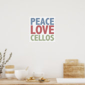 Peace Liebe Cellos Poster (Küche)