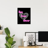 Peace Liebe Cheer Plakat (Heimbüro)