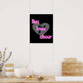 Peace Liebe Cheer Plakat (Küche)