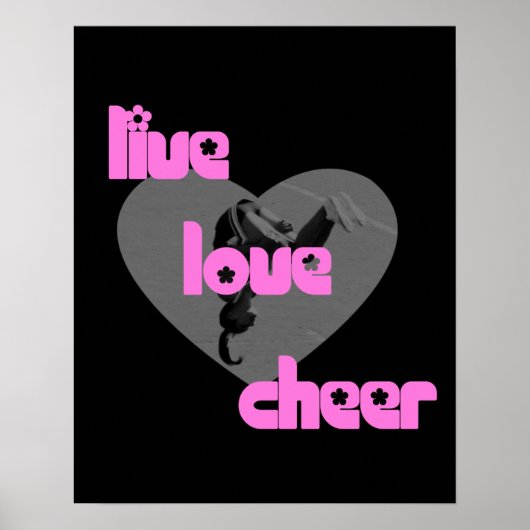 Peace Liebe Cheer Plakat (Vorne)