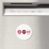 Peace Liebe Cheer Red Magnet (In Situ (Geschirrspüler))