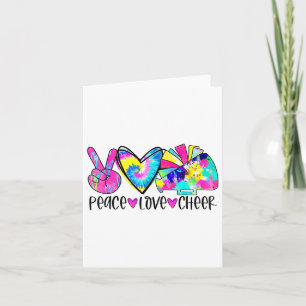 Peace Liebe Cheer Shirt Gefärbte Krawatte Cheerlea Karte