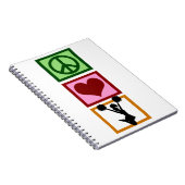 Peace Liebe Cheerleader Notizblock (Rechte Seite)
