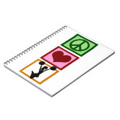 Peace Liebe Cheerleader Notizblock (Linke Seite)