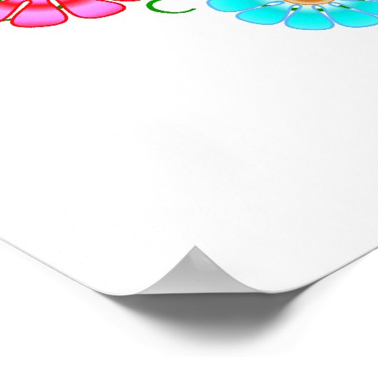 Peace Liebe Cheerleader Poster (Ecke)