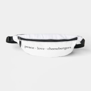 Peace Liebe Cheeseburgers Bauchtasche