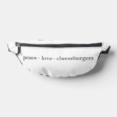 Peace Liebe Cheeseburgers Bauchtasche (Ablage )