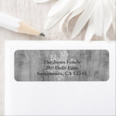 Peace Liebe Chefin Silver Snowflake Holiday Card (Insitu)