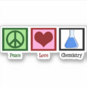 Peace Liebe Chemie Laptop Aufkleber (Vorderseite)