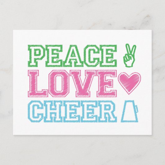 Peace.Liebe.cheon Postkarte (Vorderseite)
