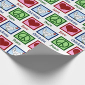 Peace Liebe Chickens Niedlich Hühner Weihnachten Geschenkpapier (Ecke)