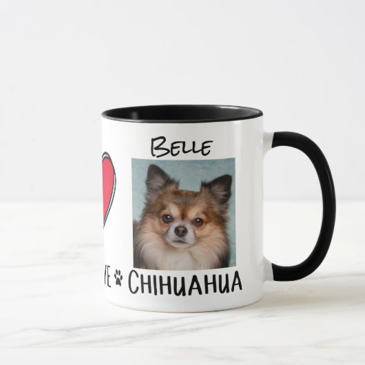 Peace Liebe Chihuahua Lovers Mug Tasse (Rechts)