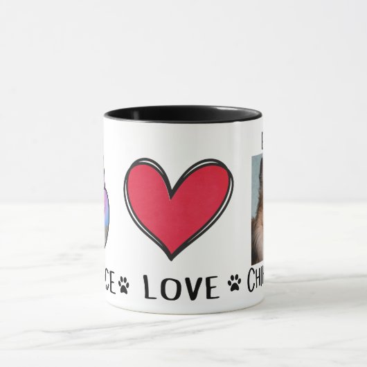 Peace Liebe Chihuahua Lovers Mug Tasse (Zentrum)