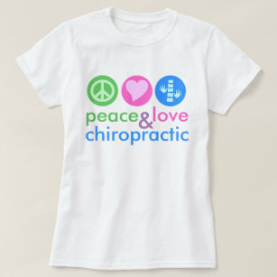 Peace Liebe & Chiropractic Custom Gefärbte Krawatt T-Shirt