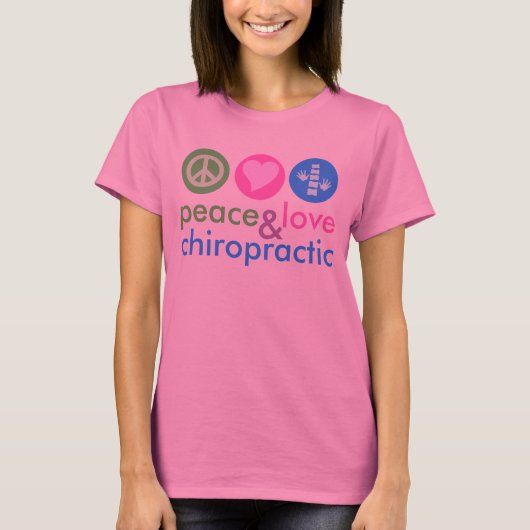 Peace Liebe & Chiropractic Gefärbte Krawatte T - S T-Shirt (Vorderseite)