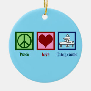 Peace Liebe Chiropractic - Niedlicher Chiropraktik Keramik Ornament