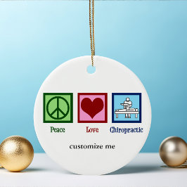 Peace Liebe Chiropraktische Niedliche Chiropraktik Keramik Ornament