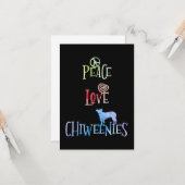 Peace Liebe Chiweenies Karte (Vorderseite/Rückseite Beispiel)